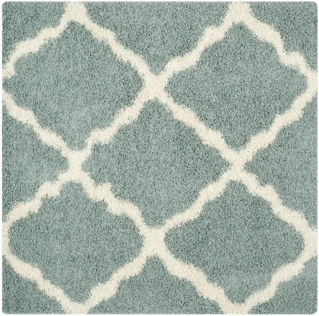 Safavieh Sgd-Dallas Shag 6'-0" x 6'-0" Rug in Seafoam / Ivory