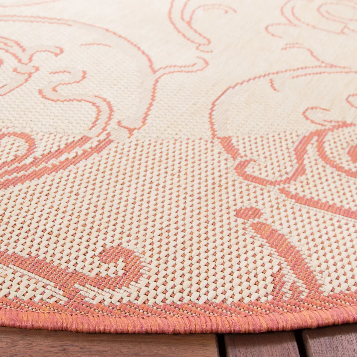Safavieh Courtyard 5'-3" x 5'-3" Rug in Natural / Terra