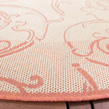 Safavieh Courtyard 5'-3" x 5'-3" Rug in Natural / Terra