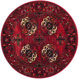 Safavieh Vintage Hamadan 6'-7" x 6'-7" Rug in Red / Multi