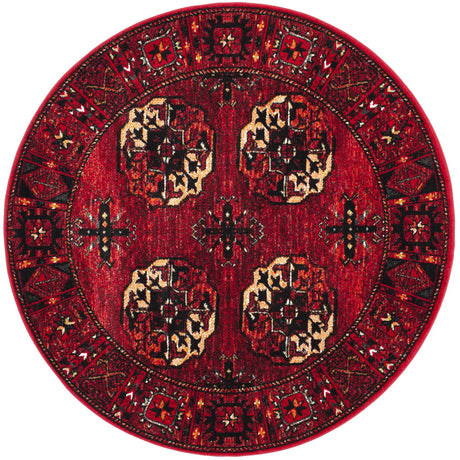 Safavieh Vintage Hamadan 6'-7" x 6'-7" Rug in Red / Multi
