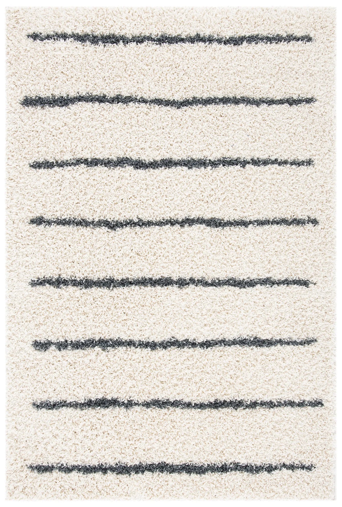 Safavieh Venus Shag 600 4'-0" x 6'-0" Rug in Ivory / Dark Grey