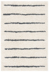 Safavieh Venus Shag 600 4'-0" x 6'-0" Rug in Ivory / Dark Grey