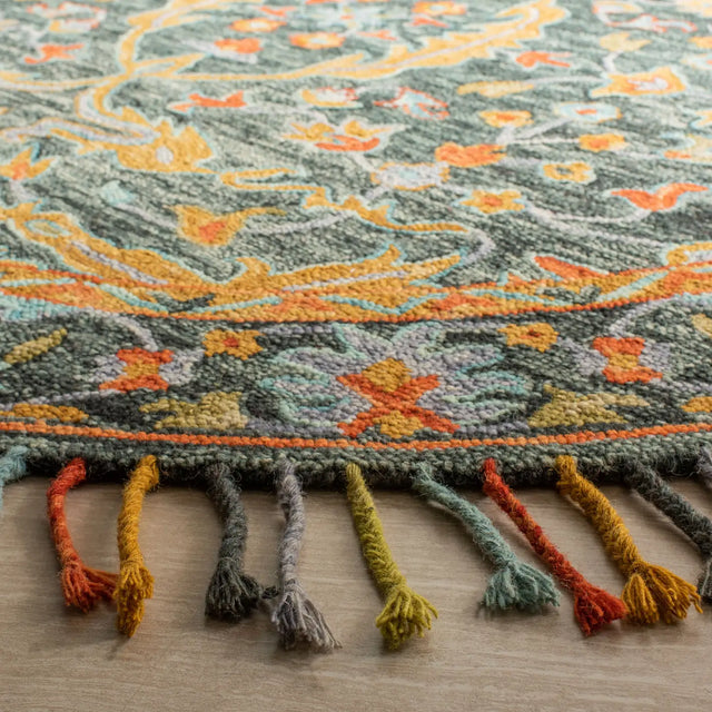 Safavieh Aspen 5'-0" x 5'-0" Rug in Olive / Rust