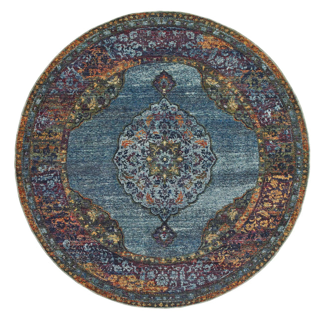 Oriental Weavers Sphinx Andorra 7139A Blue/Multi Rugs - main flat