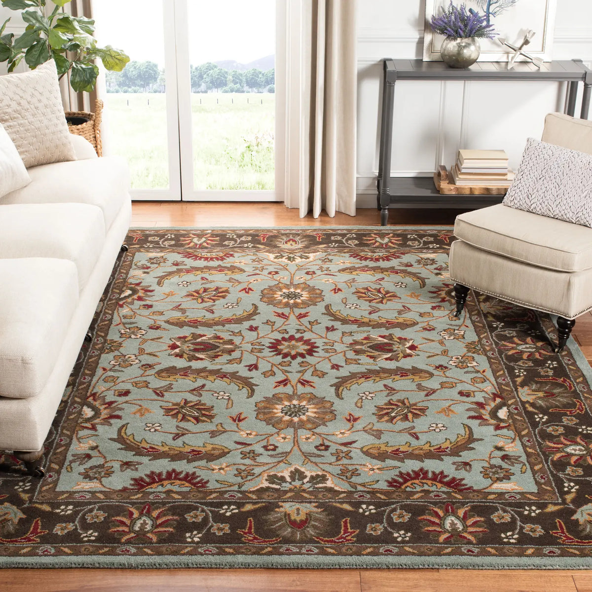 Safavieh Heritage 9'-6" x 13'-6" Rug in Blue / Brown