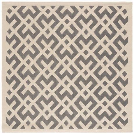 Safavieh Courtyard 6'-7" x 6'-7" Rug in Grey / Bone