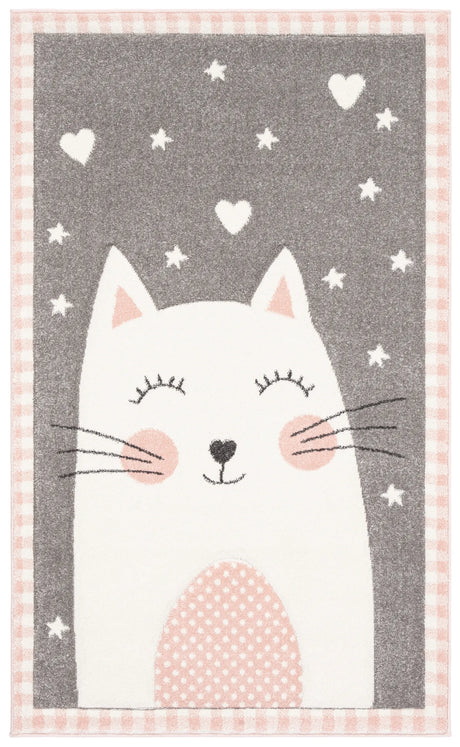Safavieh Carousel Kids 100 3'-3" x 5'-3" Rug in Pink / Grey