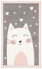 Safavieh Carousel Kids 100 3'-3" x 5'-3" Rug in Pink / Grey
