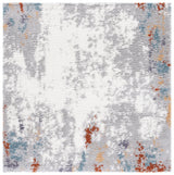 Safavieh Berber Shag 7'-0" x 7'-0" Rug in Blue Rust / Ivory