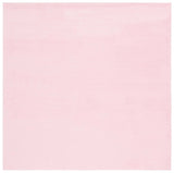 Safavieh Faux Rabbit Fur 6'-0" x 6'-0" Rug in Pink
