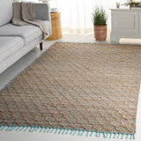 Safavieh Cape Cod 4'-0" x 6'-0" Rug in Light Blue / Natural
