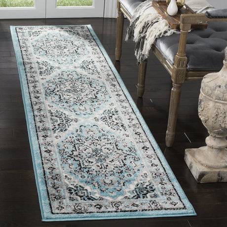 Safavieh Skyler 2'-0" x 10'-0" Rug in Blue / Ivory