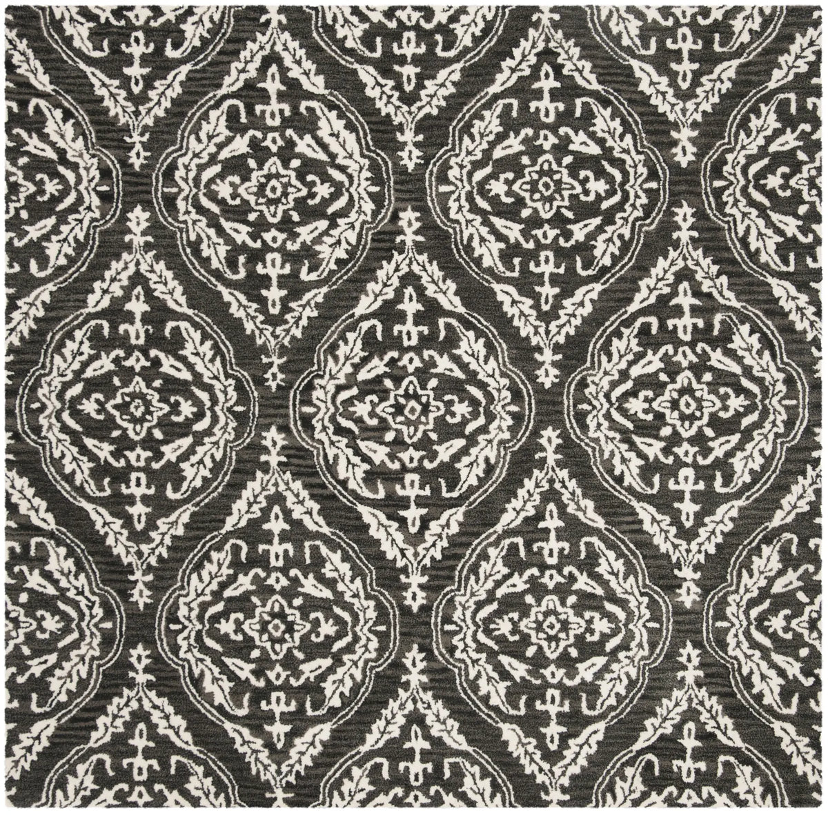 Safavieh Blossom 6'-0" x 6'-0" Rug in Charcoal / Ivory
