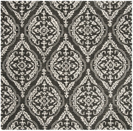 Safavieh Blossom 6'-0" x 6'-0" Rug in Charcoal / Ivory