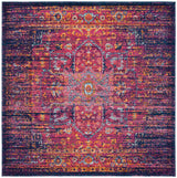 Safavieh Evoke 6'-7" x 6'-7" Rug in Blue / Fuchsia