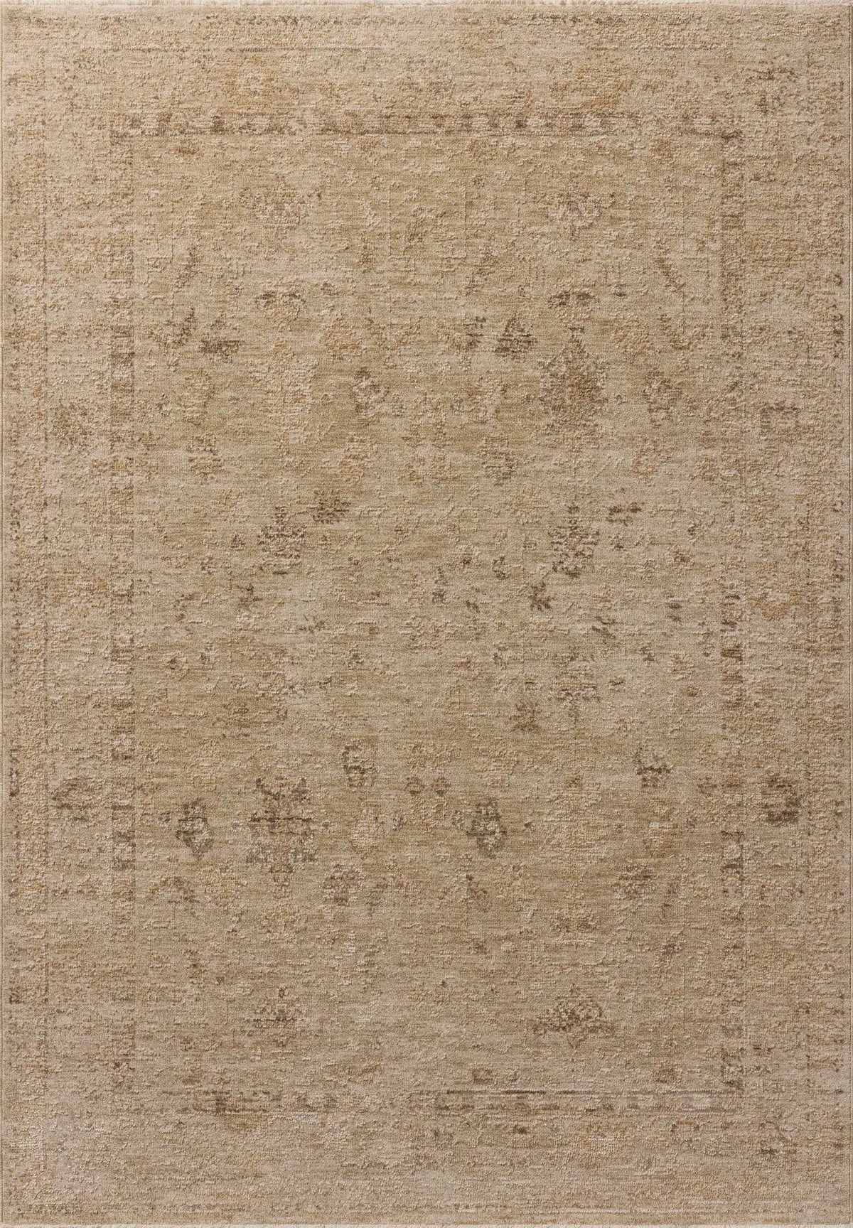 Loloi Willa WIA-08 Wheat / Natural Power Loomed Rug - main flat