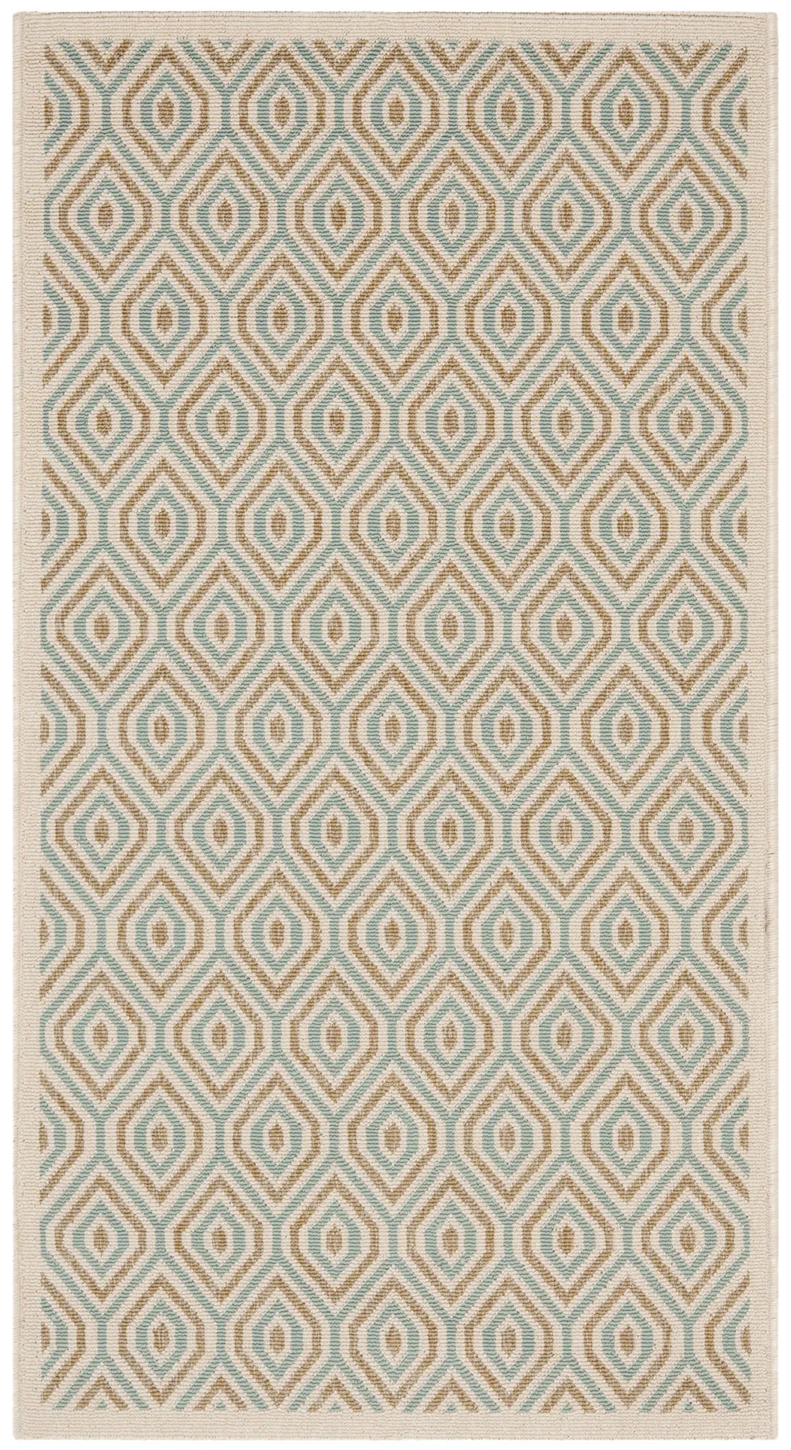 Safavieh Veranda 2'-7" x 5'-0" Rug in Cream / Aqua