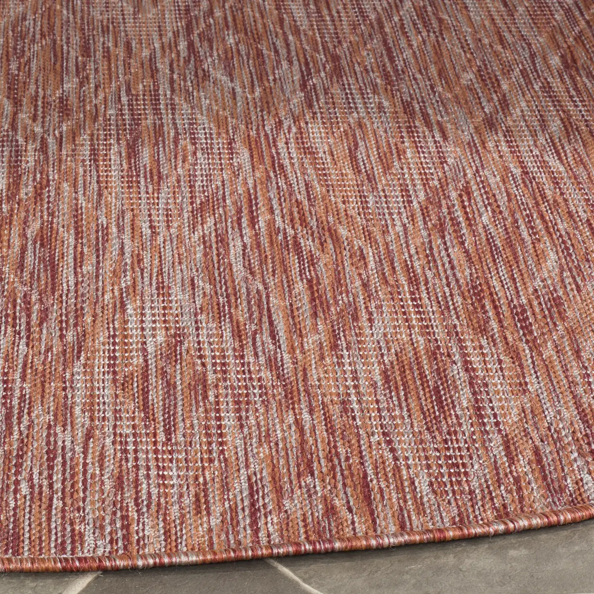 Safavieh Courtyard 5'-3" x 5'-3" Rug in Red / Red