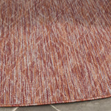 Safavieh Courtyard 5'-3" x 5'-3" Rug in Red / Red