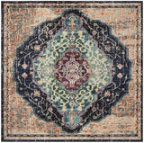 Safavieh Monaco 6'-7" x 6'-7" Rug in Black / Blue