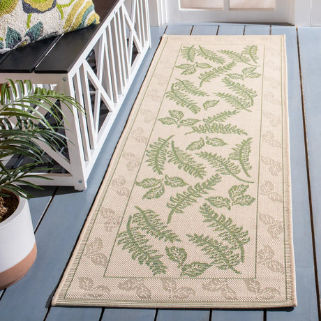 Safavieh Courtyard 2'-3" x 6'-7" Rug in Natural / Olive