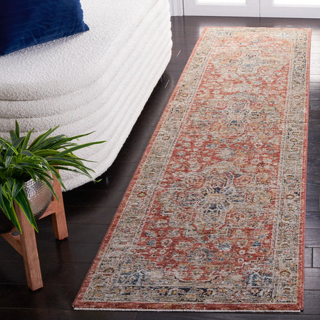Safavieh Silverado 2'-0" x 8'-0" Rug in Rust / Blue