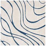 Safavieh Florida Shag 6'-7" x 6'-7" Rug in Cream / Blue