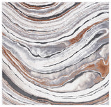 Safavieh Cyrus Shag 6'-7" x 6'-7" Rug in Grey / Rust