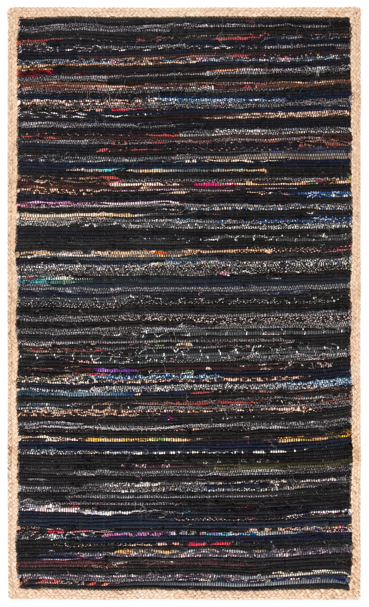 Safavieh Montauk 3'-0" x 5'-0" Rug in Black / Natural