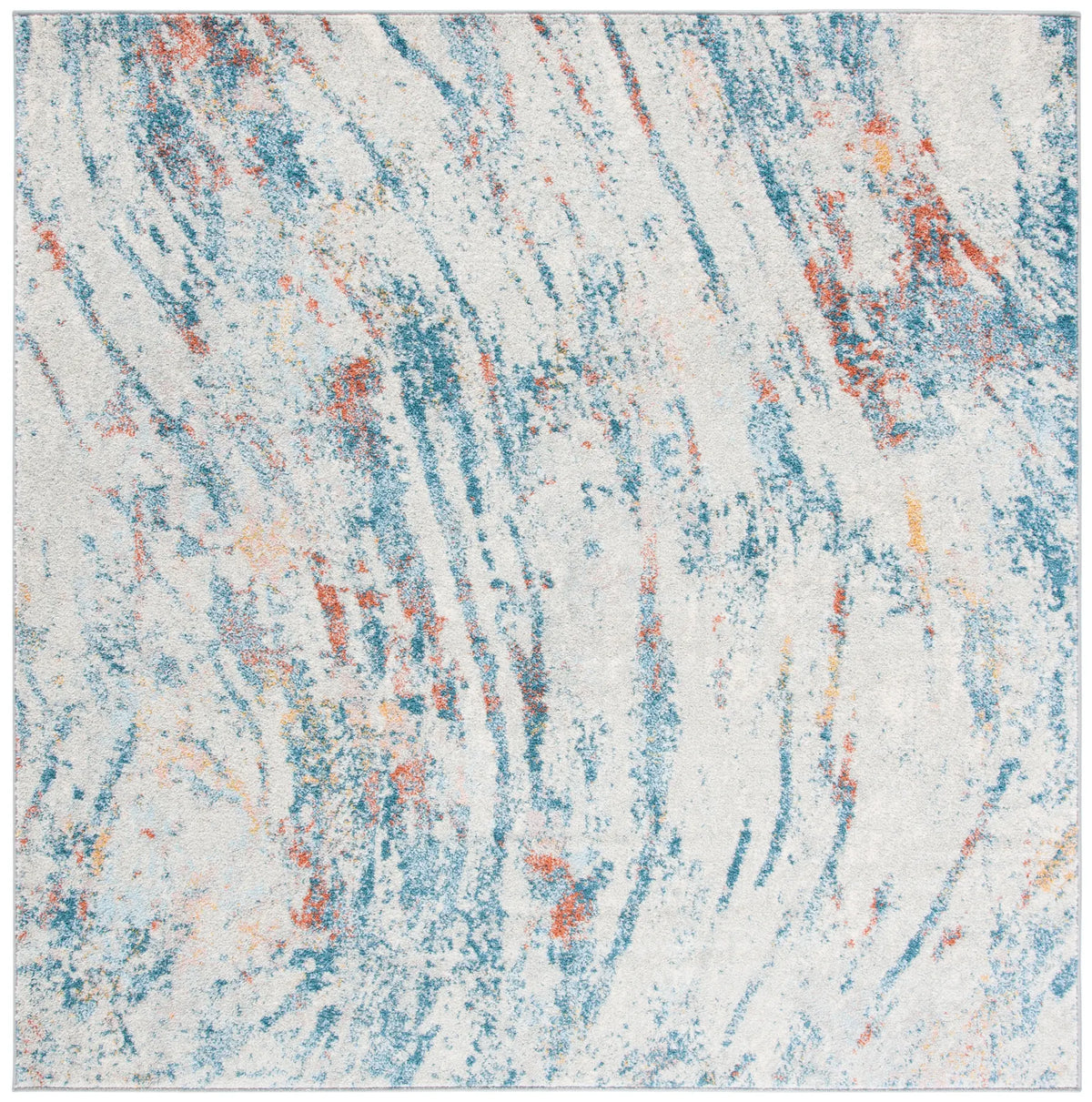 Safavieh Tulum 6'-7" x 6'-7" Rug in Ivory / Dark Blue
