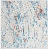 Safavieh Tulum 6'-7" x 6'-7" Rug in Ivory / Dark Blue