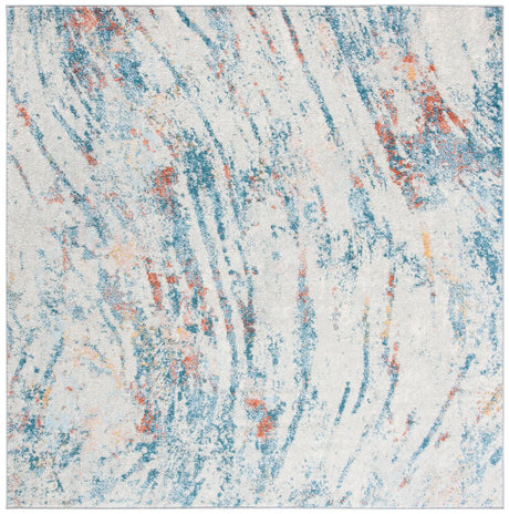 Safavieh Tulum 6'-7" x 6'-7" Rug in Ivory / Dark Blue