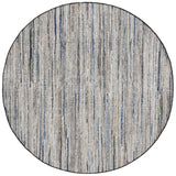 Safavieh Rag Rug 6'-0" x 6'-0" Rug in Light Blue / Black
