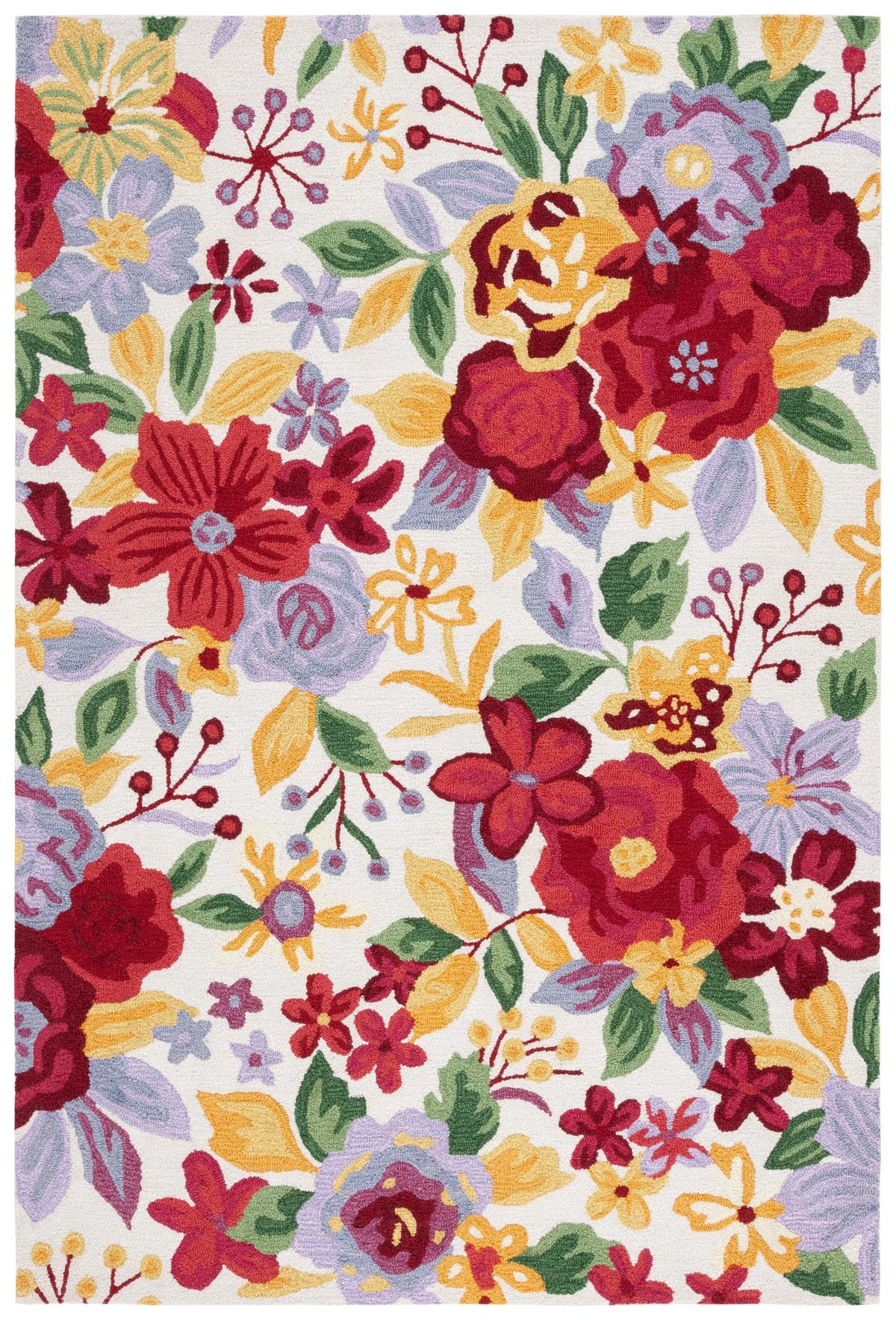 Safavieh Easy Care 4'-0" x 6'-0" Rug in Ivory / Red
