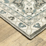 Oriental Weavers Sphinx Ellington Ell01 Ivory/ Blue Rug - corner detail