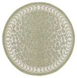 Safavieh Courtyard 4'-0" x 4'-0" Rug in Light Green / Ivory