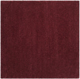 Safavieh Santa Monica Shag 6'-7" x 6'-7" Rug in Maroon