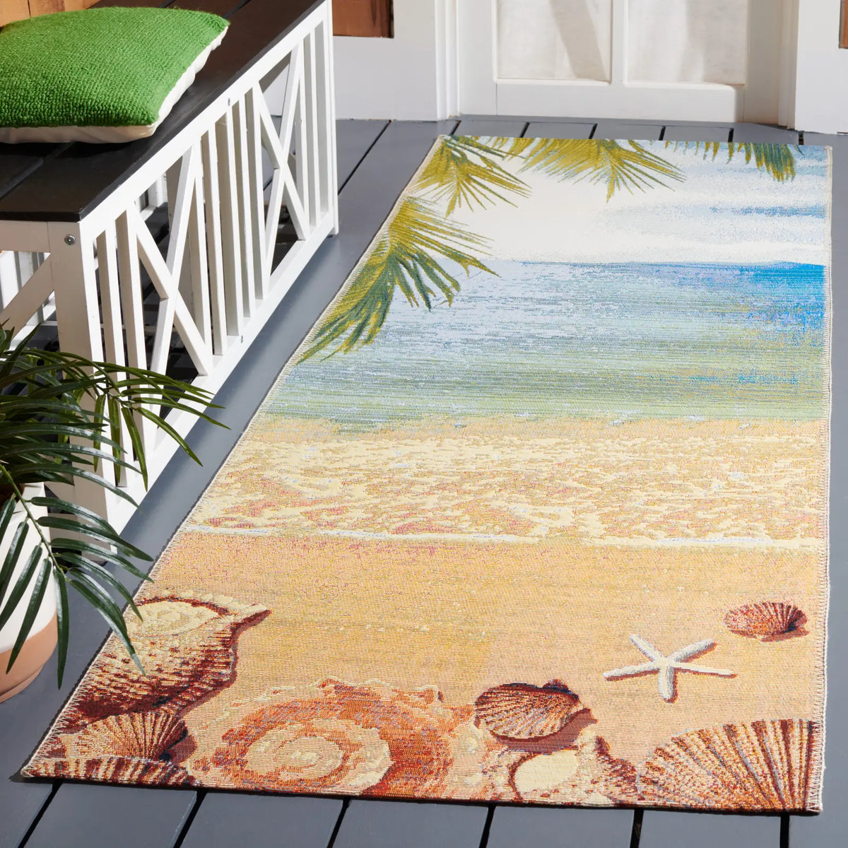 Safavieh Barbados 500 2'-8" x 10'-5" Rug in Gold / Blue