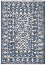 Safavieh Micro-Loop 4'-0" x 6'-0" Rug in Blue / Ivory