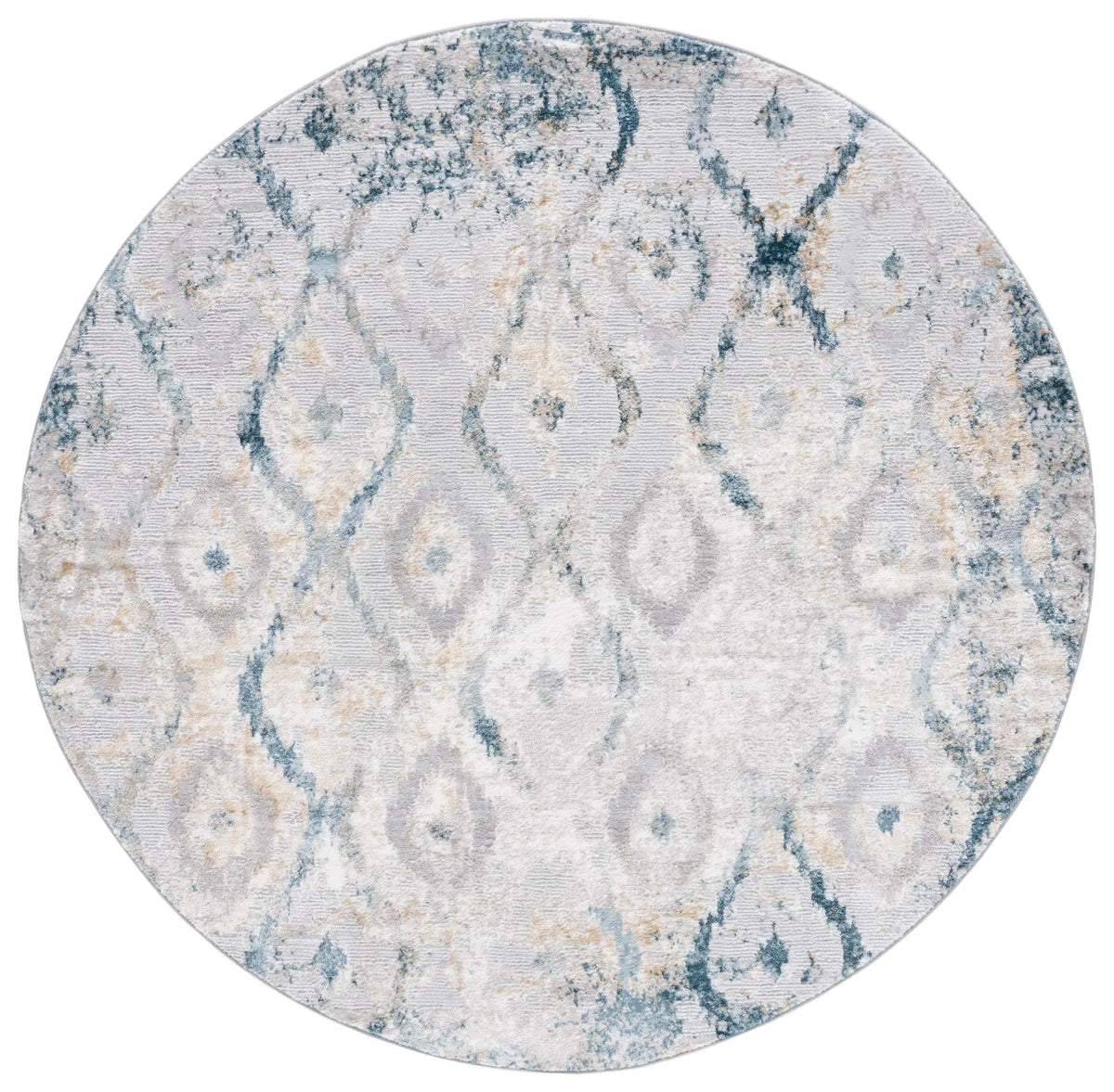 Safavieh Meadow 500 6'-7" x 6'-7" Rug in Grey / Blue Gold