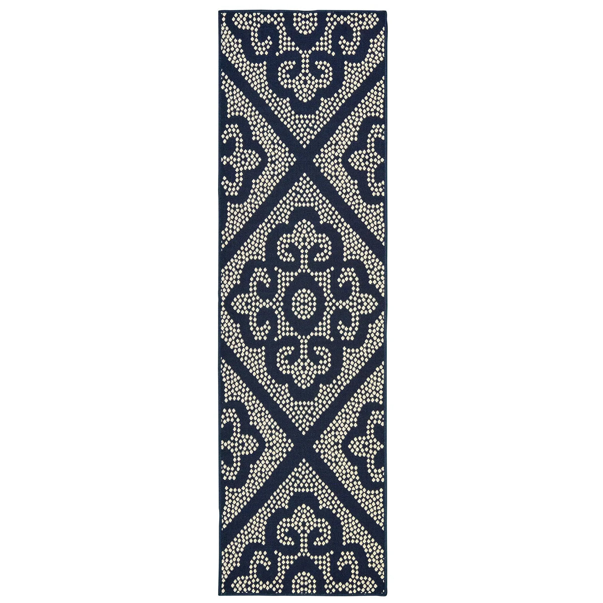 Oriental Weavers Sphinx Marina 3804B Navy / Ivory Rugs - runner