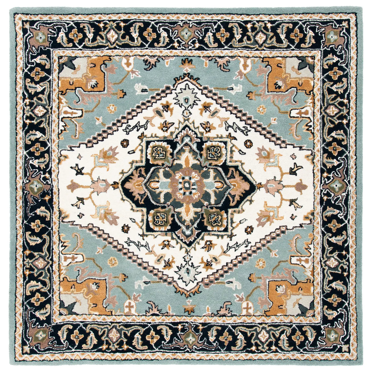 Safavieh Heritage 6'-0" x 6'-0" Rug in Grey / Green