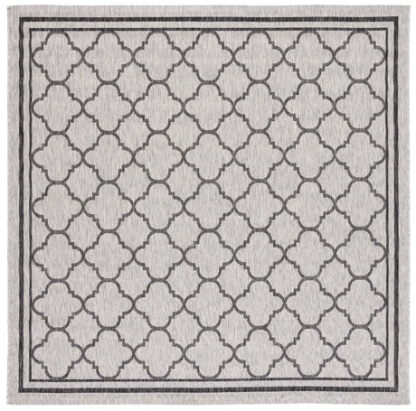 Safavieh Courtyard 6'-7" x 6'-7" Rug in Light Grey / Black