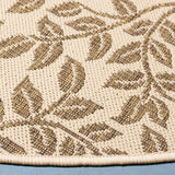 Safavieh Courtyard 6'-7" x 6'-7" Rug in Brown / Natural