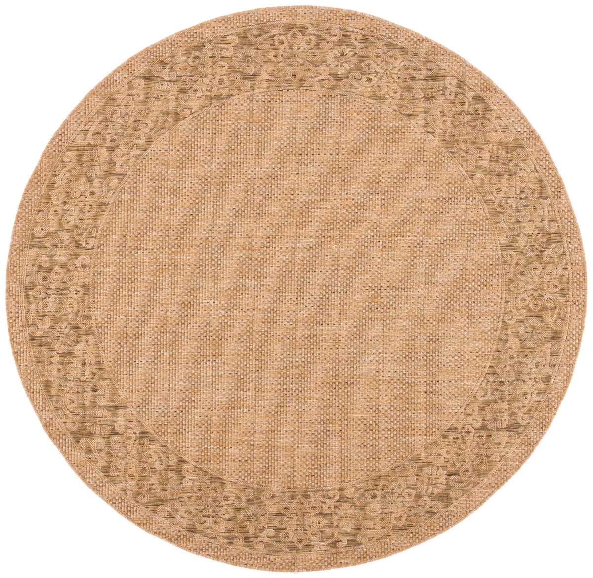 Safavieh Courtyard 6'-7" x 6'-7" Rug in Natural / Gold