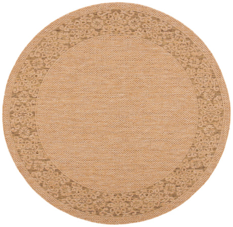 Safavieh Courtyard 6'-7" x 6'-7" Rug in Natural / Gold