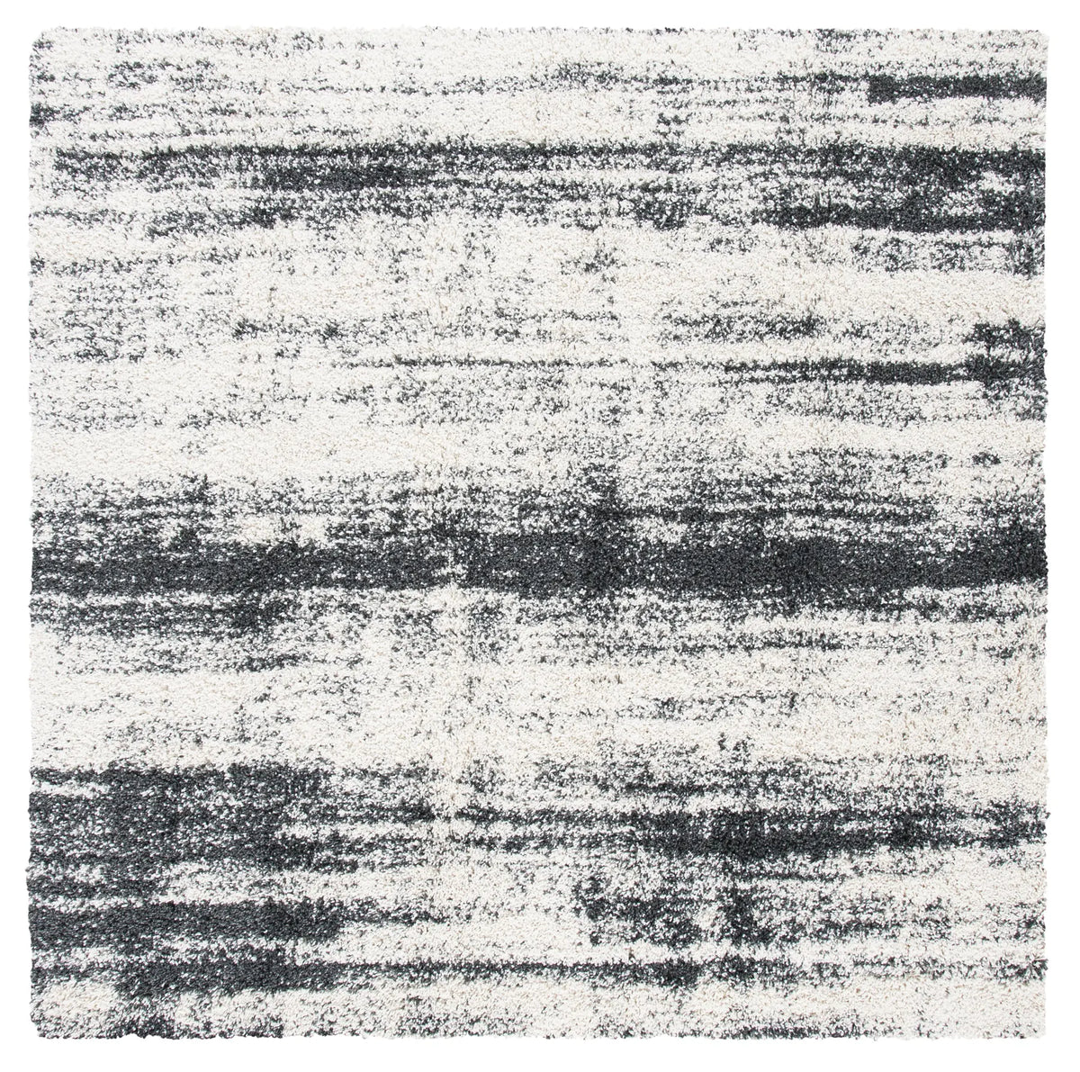 Safavieh Hudson Shag 7'-0" x 7'-0" Rug in Ivory / Dark Grey