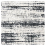 Safavieh Hudson Shag 7'-0" x 7'-0" Rug in Ivory / Dark Grey