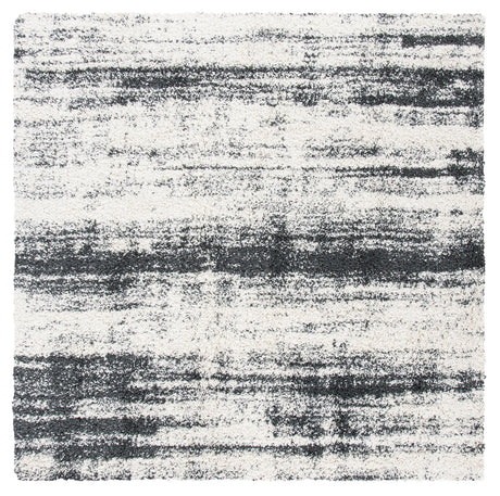Safavieh Hudson Shag 7'-0" x 7'-0" Rug in Ivory / Dark Grey